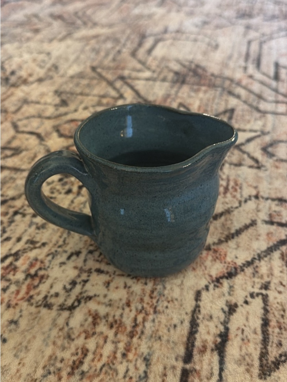 Handmade Studio Pottery Blue Glazed Creamer